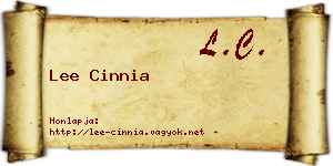 Lee Cinnia névjegykártya