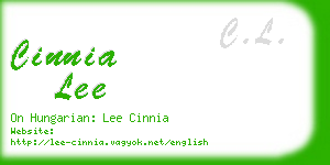 cinnia lee business card